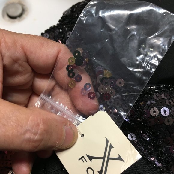 Forever 21 Vintage Butterfly Poncho Sequin Top - Showstopper Medium  Box Sw2 CL - Picture 4 of 10